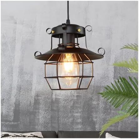 Industrial Loft Retro Iron Pendant Light, Warm White