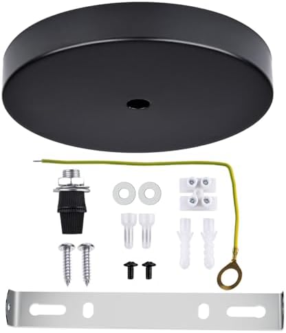 Arturesthome 7" Black Ceiling Canopy Kit