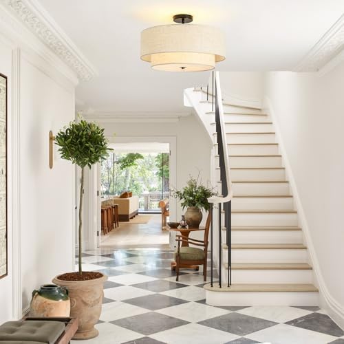 4-Light Semi Flush Mount Ceiling Light, 19.7 Inch