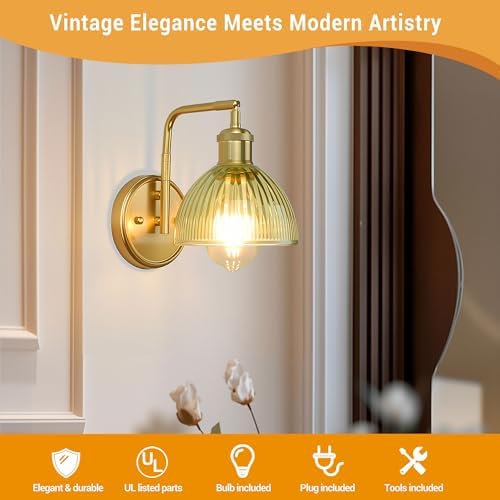 Swing Arm Wall Sconce, Gold