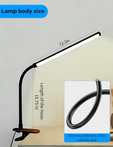 2 Pack USB LED Desk Lamps with Clamp