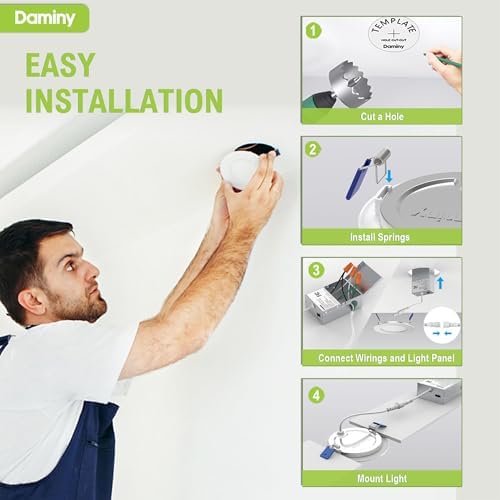 DAMINY 24 Pack 6 Inch Canless LED Recessed Lighting