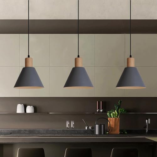 Modern Industrial E27 Wrought Iron Single-Head Pendant Lamp