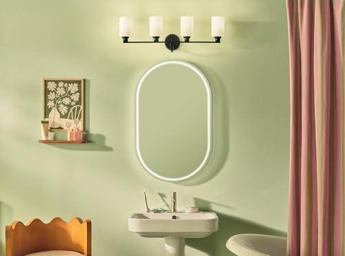 Kichler Gioe 4-Light Bathroom Vanity Light, Black