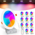 Smart Recessed Lighting 6 Inch Color Changing LED Canless Lights