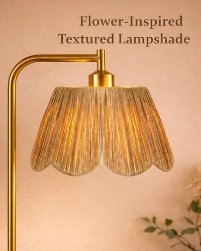 JOOFO Brushed Gold Floor Lamp with Remote