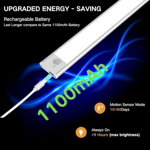 Motion Sensor Under Cabinet Lighting-Magnetic Rechargeable Closet