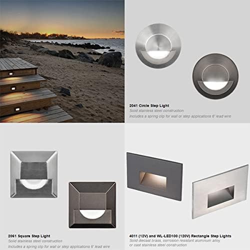 WAC 12V LED Step and Wall Light, 2700K, White