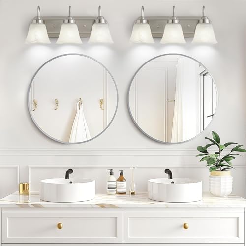 3 Light Brushed Nickel Bathroom Vanity Light