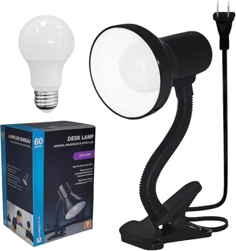 Xtricity LED Clip-On Desk Lamp, Black