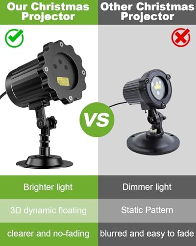 Laser Christmas Projector Lights, Outdoor Moving Stars