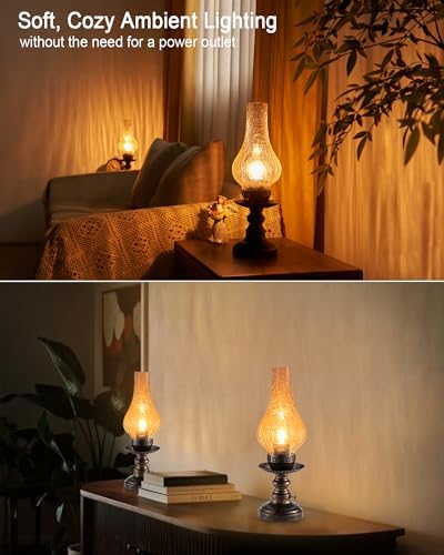 UMEXUS Vintage Rechargeable Cordless Table Lamp, Small