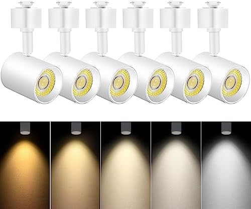 VANoopee 5-Color J-Type Dimmable Track Heads, 6 Pack