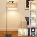 Rustic Black Farmhouse Floor Lamp, 12W LED