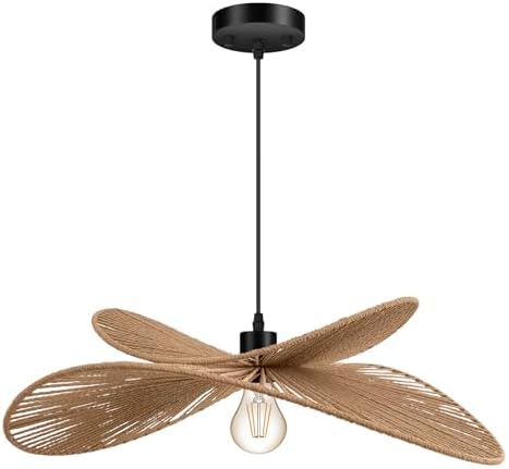 BoostArea 23.13" Rattan Boho Chandelier