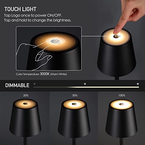 O’Bright Sandy Cordless Rechargeable LED Floor Lamp, Black