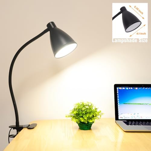 GlowVibe Clamp Desk Lamp, 3 Color Modes, 10W