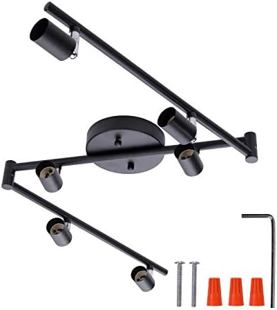 AIBOO 6-Light Adjustable Dimmable Track Lighting Kit, Flexible