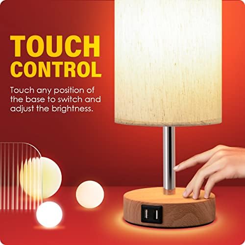 Yarra-Decor 2 Pack Touch Dimmable Table Lamps
