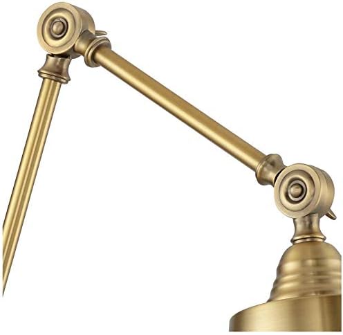 Mendes Antique Brass Swing Arm Wall Lamps Set of 2