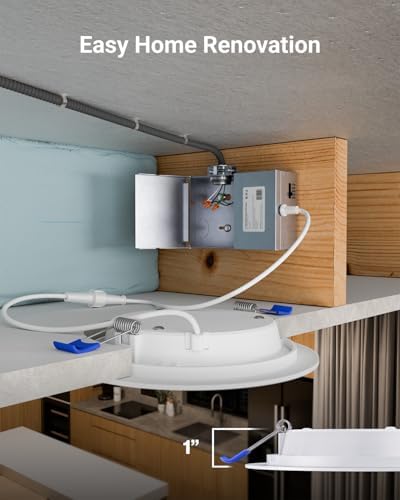 Sunco 12 Pack 6 Inch Canless LED Recessed Light