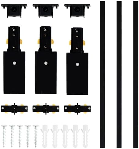 VANoopee 10FT H Track Lighting Rails Kit, Black