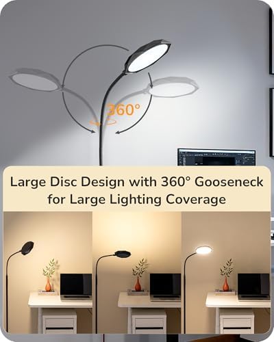EDISHINE 1300LM LED Floor Lamp, Black