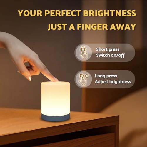 DAZZY DOT Rechargeable Baby Night Light, Dimmable Touch Lamp