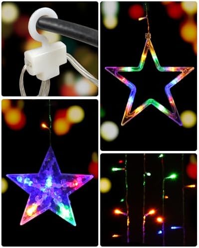 Blingstar Star Curtain Lights, 138 LED, 12 Star