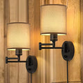 CADUKE Plug-in Swing Arm Wall Sconces, Set of 2