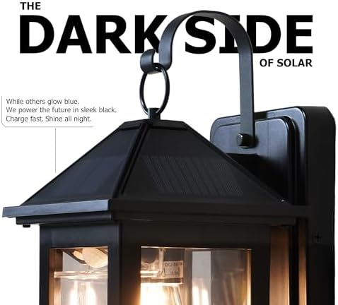 Solar Outdoor Motion Sensor Wall Lights, 2 Pack