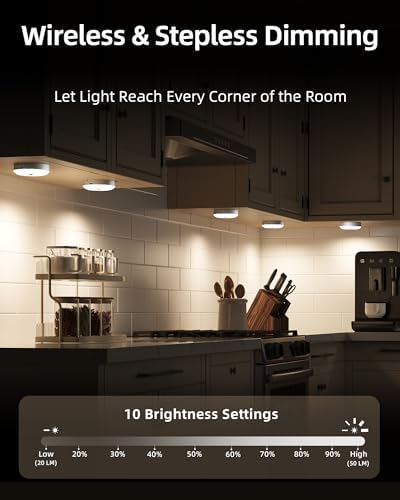 EZVALO RGB Puck Lights with Charging Station