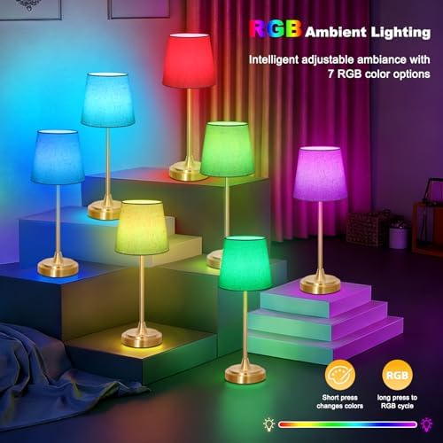 Wowag Cordless Table Lamp Rechargeable,5000mAh Battery Operated Desk