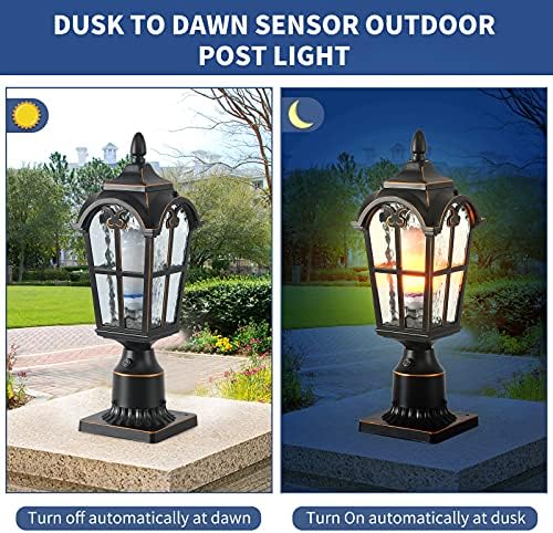 16.7" Dusk Dawn Sensor Outdoor Post Light