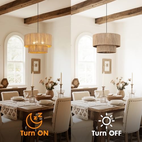18 Inch Rattan Woven Pendant Light