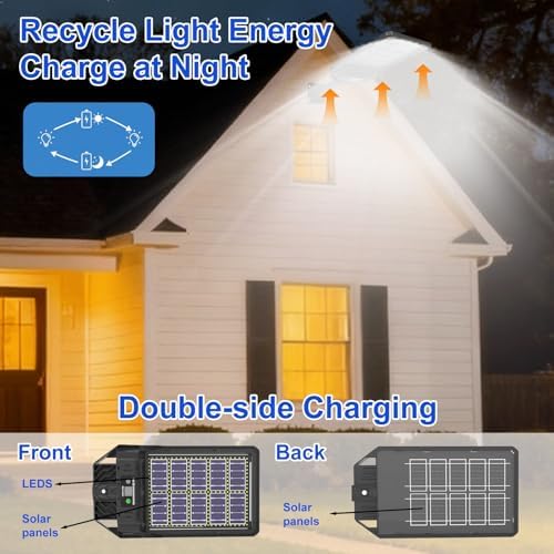 Bifacial Solar LED Street Lights, Motion Sensor