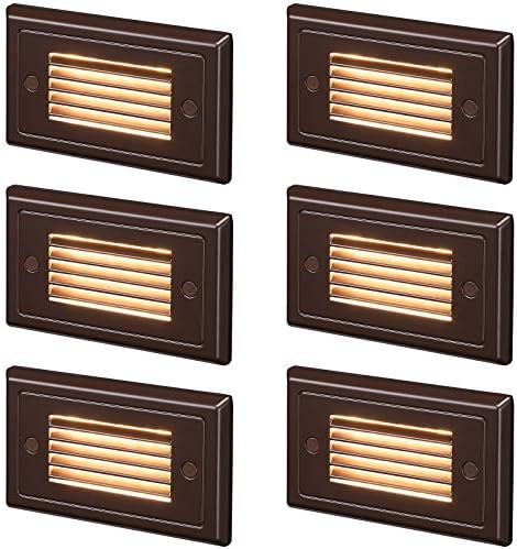 LEONLITE 6-Pack 120V LED Horizontal Step Lights