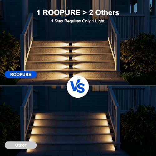 6-Pack Waterproof Solar Deck Stair Lights, Warm White
