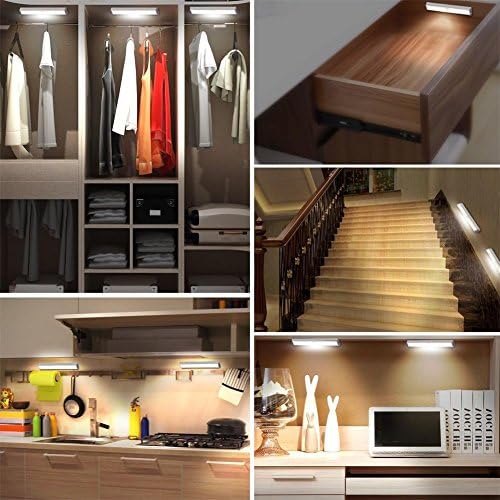 RXWLKJ Wireless LED Under Cabinet Lights, Rechargeable