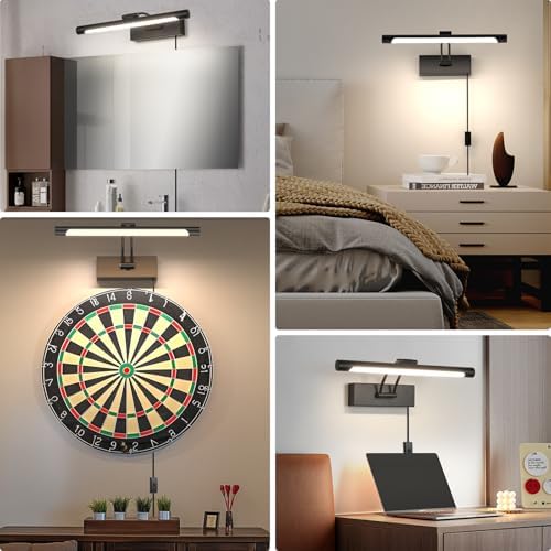 Black Plug-in LED Picture Light, 14 Inch