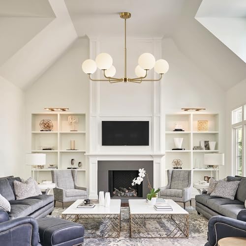 Gold 6-Light Sputnik Chandelier