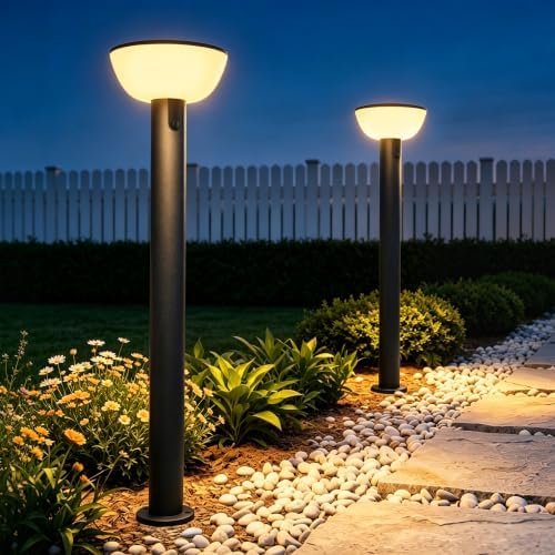 Solar Outdoor Pathway Lights, Motion Sensor, 2-Pack