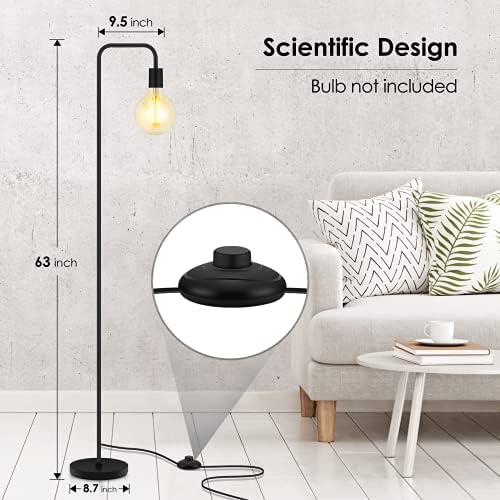 BoostArea 63 Inch Industrial Floor Lamp, E26 Socket