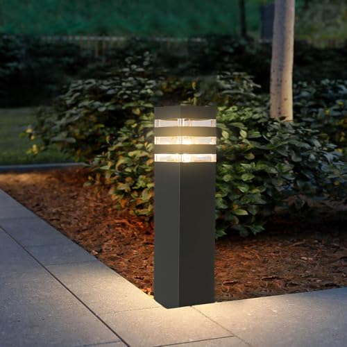 Hardwired Outdoor 15In Pathway Lights, Black