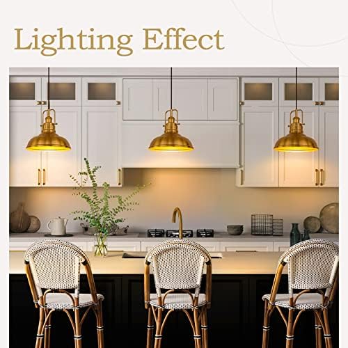zeyu Farmhouse Pendant Light, Gold, 1-Light