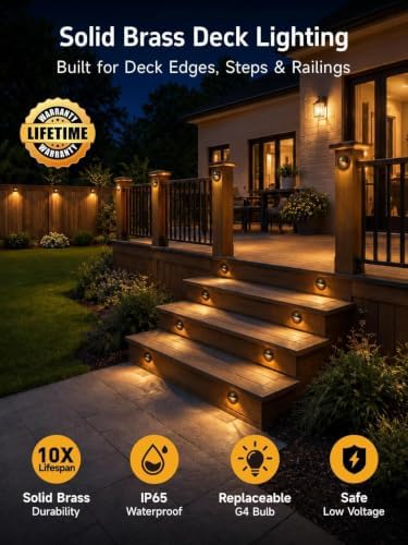 Gardenreet 12V Bronze Deck Light, 1 Pack