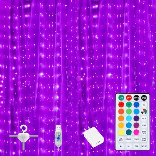 250 LED Curtain Lights, 9.8 X 8.8 FT