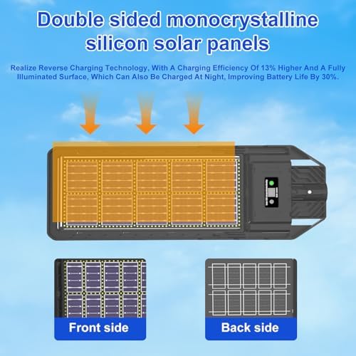 Bifacial Solar LED Street Lights, Motion Sensor