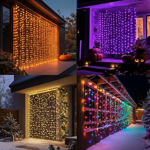 Dazzle Bright 300 LED RGB Curtain String Lights