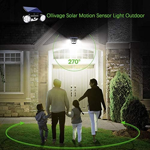 3-Head Solar Outdoor Motion Security Flood Lights